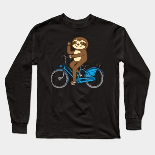 Sloth bicycle Long Sleeve T-Shirt